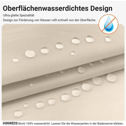 Duschvorhang 180x150 cm Beige Antischimmel Textil