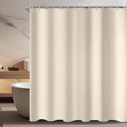 Duschvorhang 200x170cm Beige Antischimmel Textil Wasserabweisend waschbar
