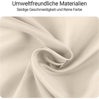 Duschvorhang 200x170cm Beige Antischimmel Textil Wasserabweisend waschbar
