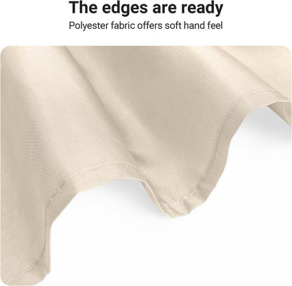 Duschvorhang 180x190 cm Beige Antischimmel Polyester mit beschwertem Saum