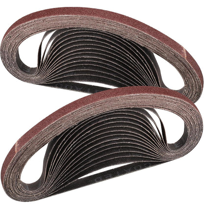 Schleifbänder 9x533 mm Körnung 80 (30 Stück) für Bandschleifer