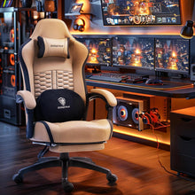 Dowinx Gaming Stuhl mit Massage Lendenwirbelstütze und