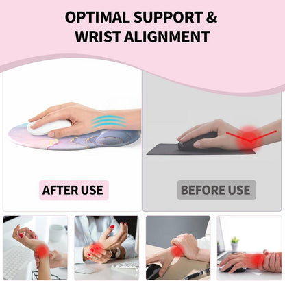 Ergonomisches Mauspad mit Gelkissen und Handauflage, Rutschfeste Unterseite