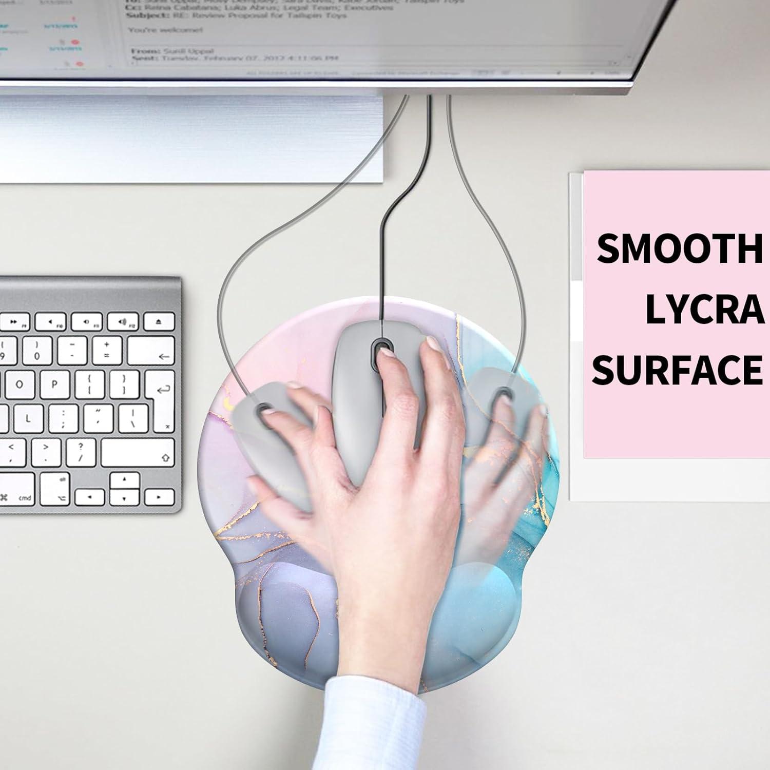Ergonomisches Mauspad mit Gelkissen für Laptop Gaming - Handauflage, Rutschfeste