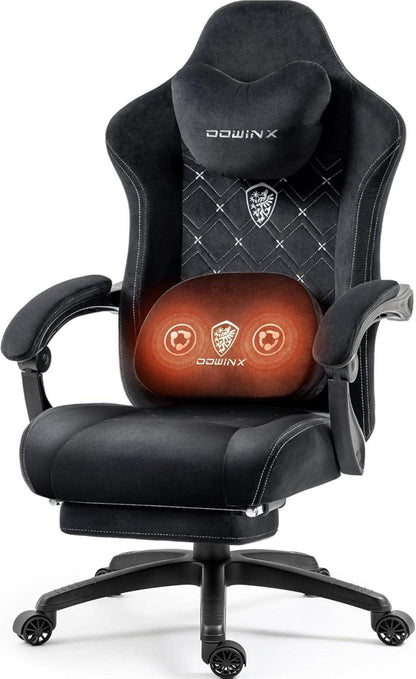 Dowinx Gaming Stuhl mit beheizter Massage Lendenwirbelstütze