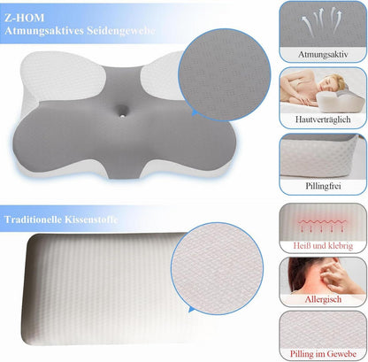 Memory Foam Nackenkissen Orthopädisches Kissen Ergonomisch Hautfreundlich