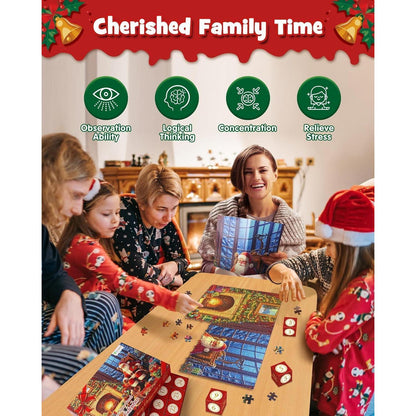 Adventskalender Weihnachtsszene Puzzles 1008 Teile für