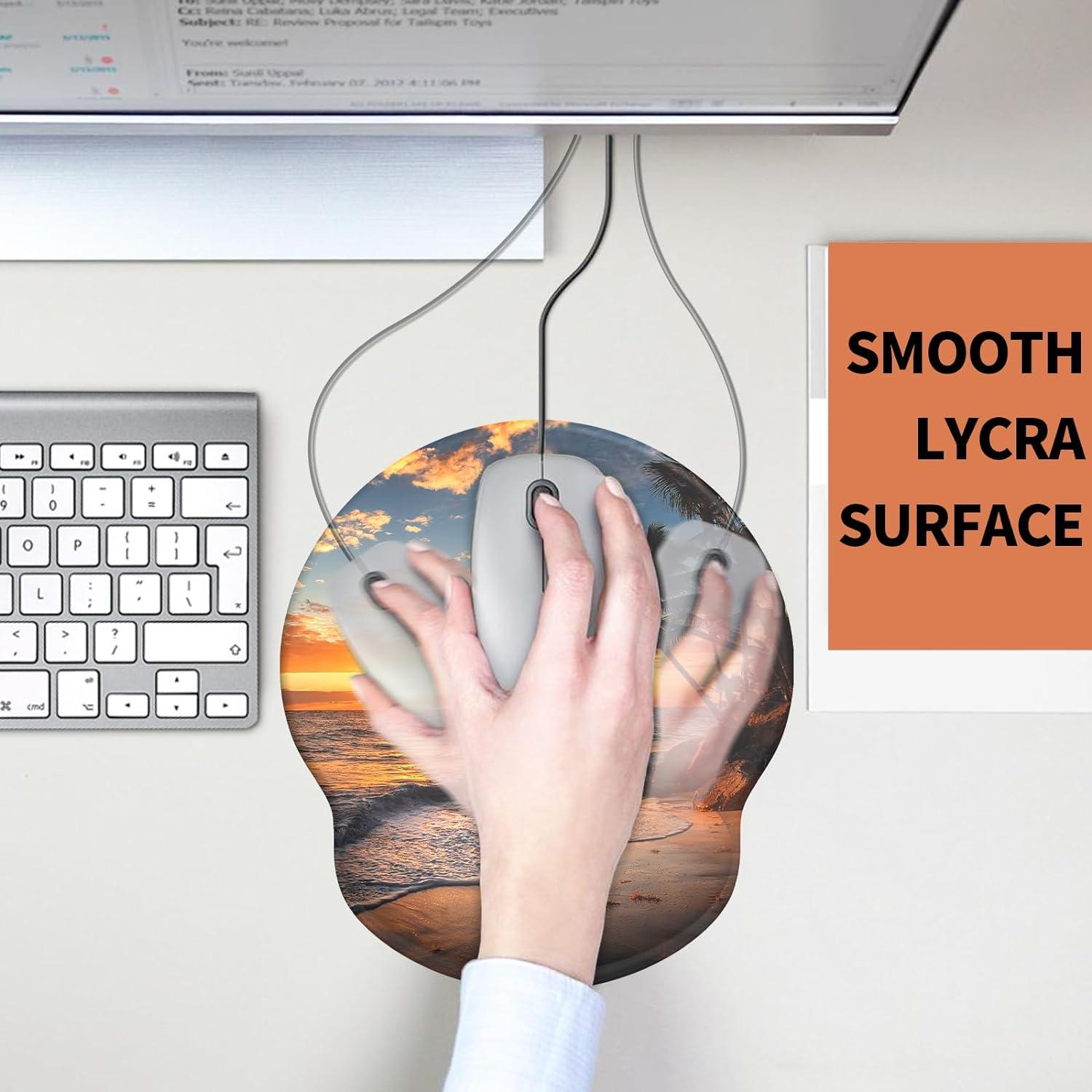 Ergonomisches Mousepad mit Gelkissen Handauflage für Laptop Gaming