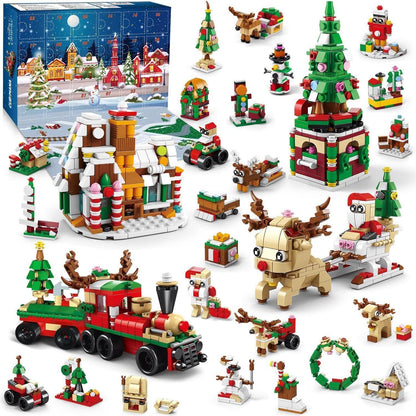 Weihnachts Adventskalender 2024 Kinder Bausteine Spielset