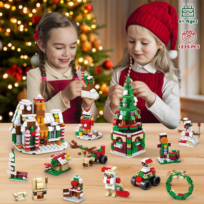 Weihnachts Adventskalender 2024 Kinder Bausteine Spielset