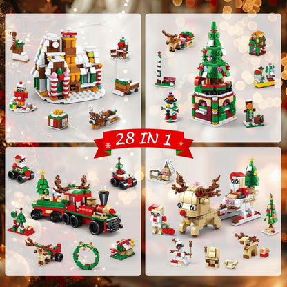 Weihnachts Adventskalender 2024 Kinder Bausteine Spielset