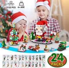 CUBIMANA 24er-Pack Weihnachtsbausätze LED-Licht 1122-teilig
