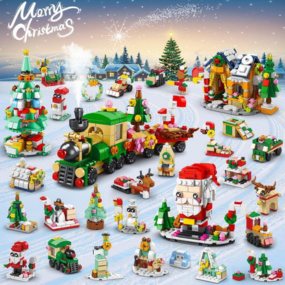 24er-Pack Weihnachtsbausätze mit LED-Licht – 1122-teiliges