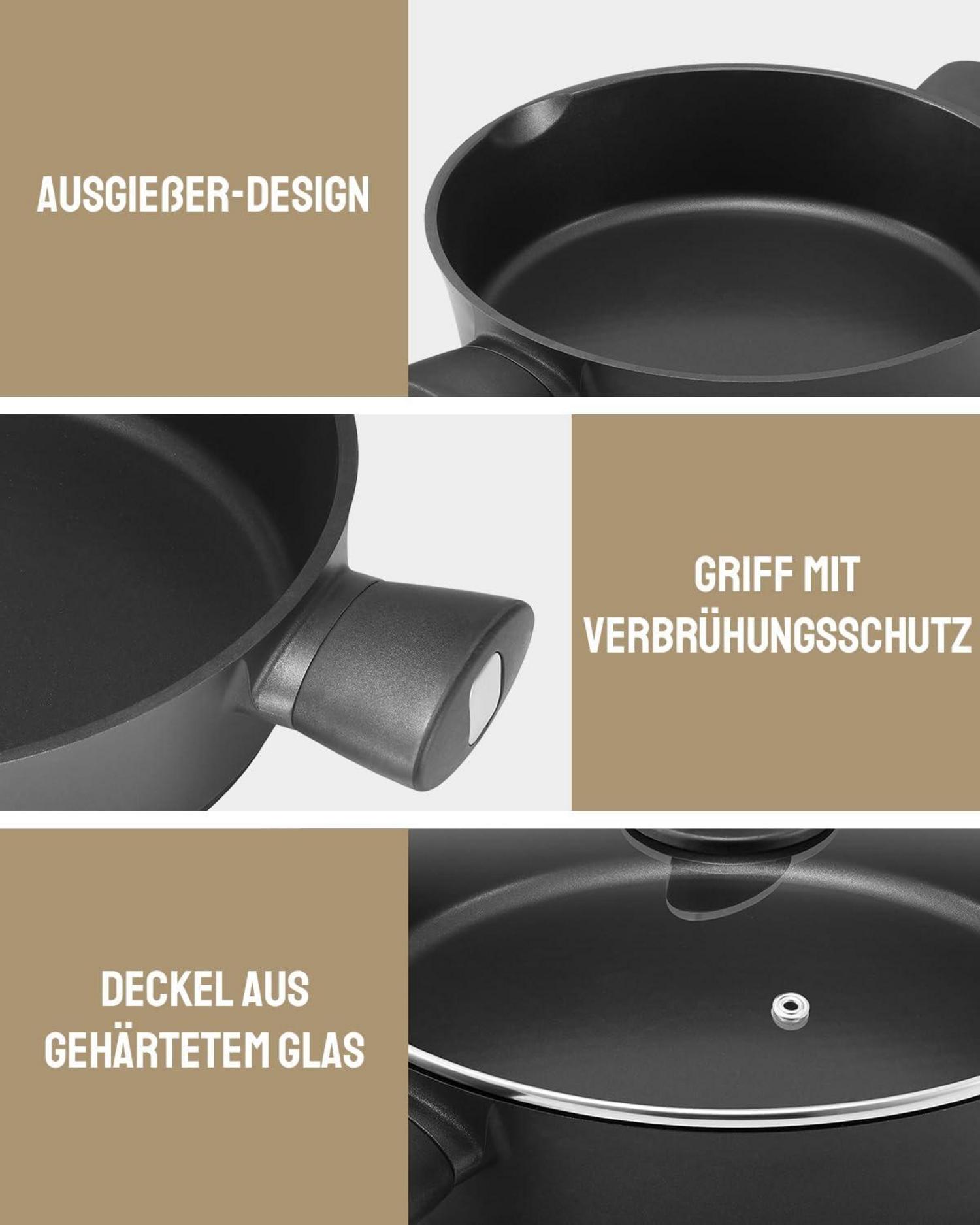 Fadware Pfanne mit Deckel, Antihaftbeschichtet 28cm