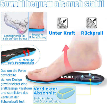 2er Pack Komfort Einlegesohlen für Herren Damen Arbeitsschuhe