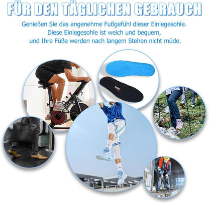 2 Paar Komfort Einlegesohlen Herren Damen Schuheinlagen Arbeit Stiefel 35-38