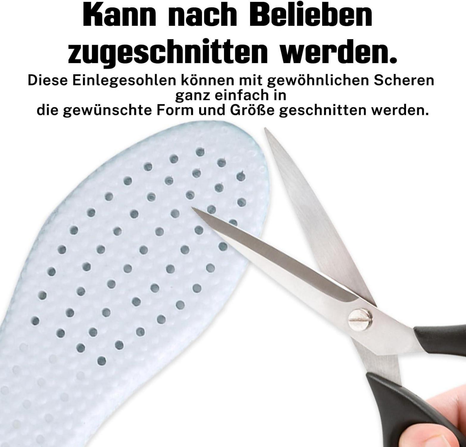2 Paar Komfort Sport Einlegesohlen Schuhe Dämpfung Atmungsaktiv für
