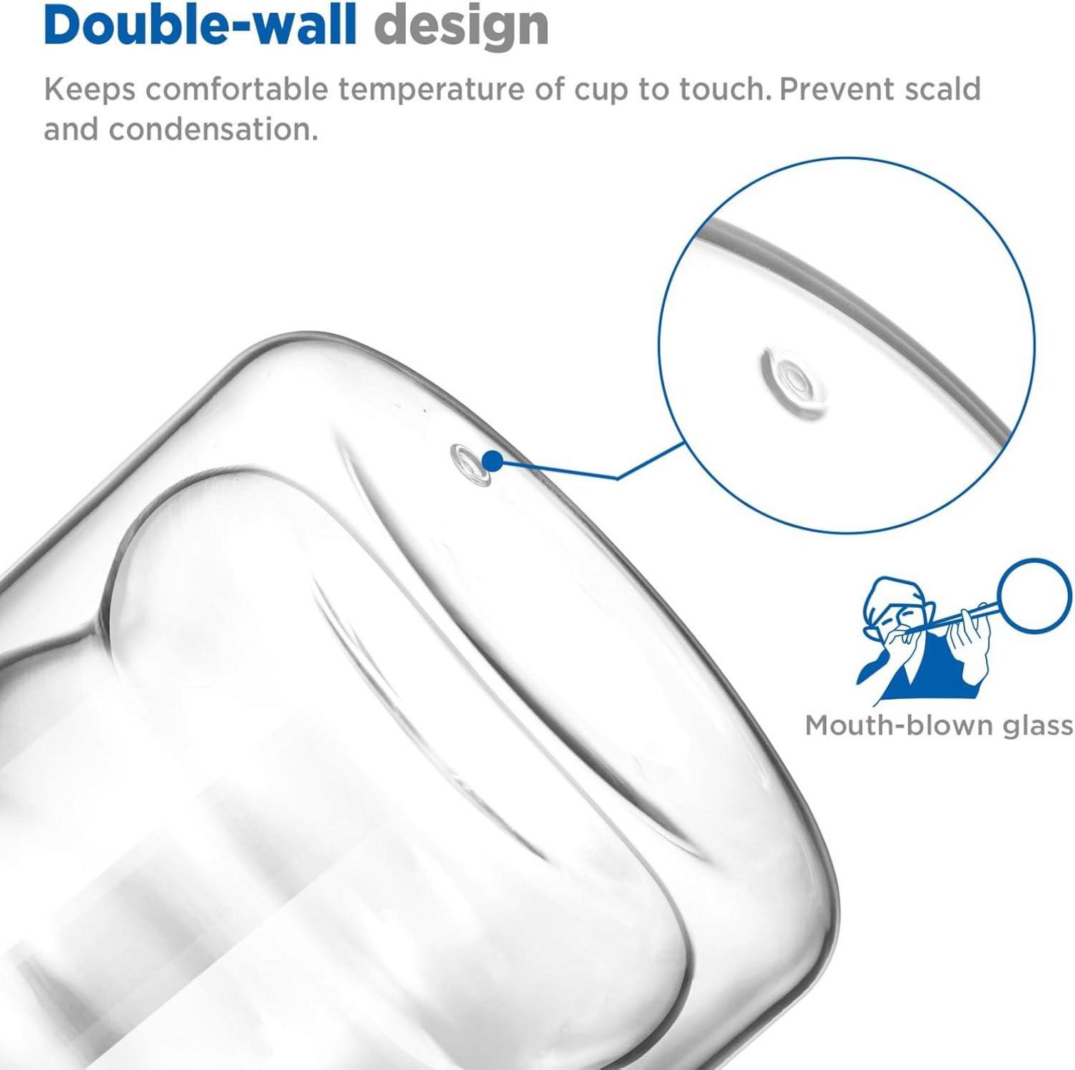 Doppelwandige Latte Macchiato Gläser 350ml 2er Set