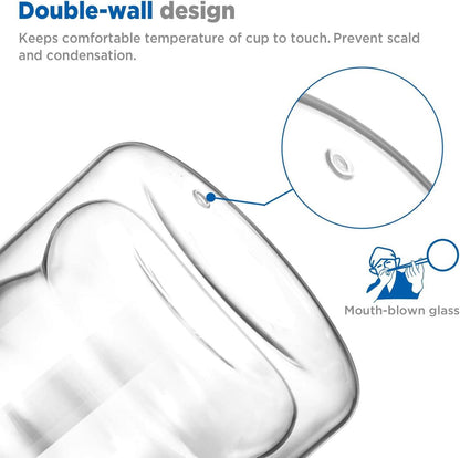 Doppelwandige Latte Macchiato Gläser 350ml 2er Set