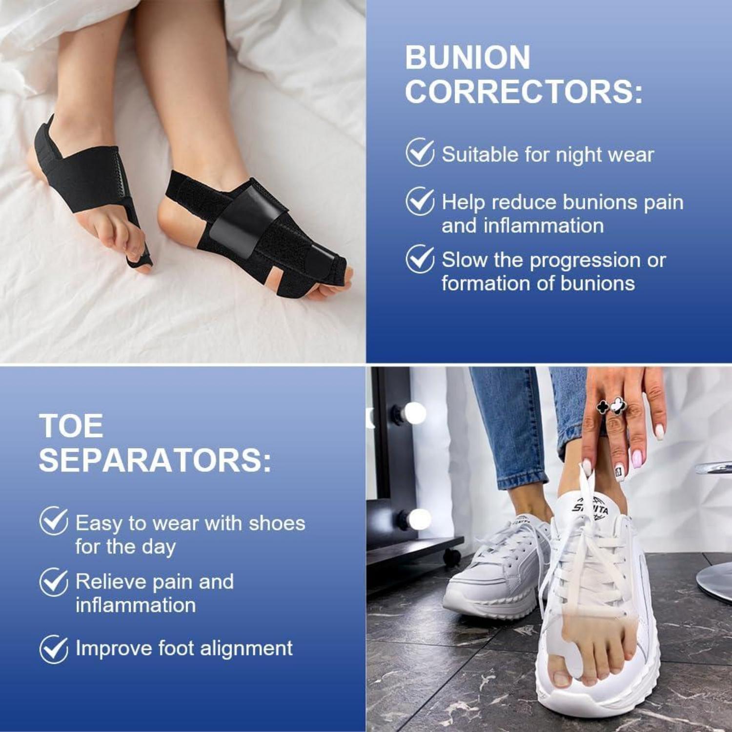 Hallux Valgus Korrektur Schiene 2 Zehenspreizer Bunion Corrector