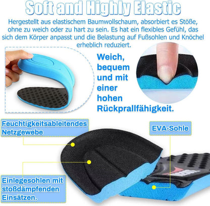 2 Paar Memory Foam Einlegesohlen für Arbeit Sneaker Stiefel