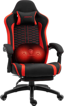 Gaming Stuhl mit beheizter Massage und Lendenstütze