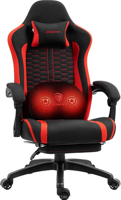 Gaming Stuhl mit beheizter Massage und Lendenstütze