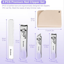 Nagelknipser-Set mit Lederetui und