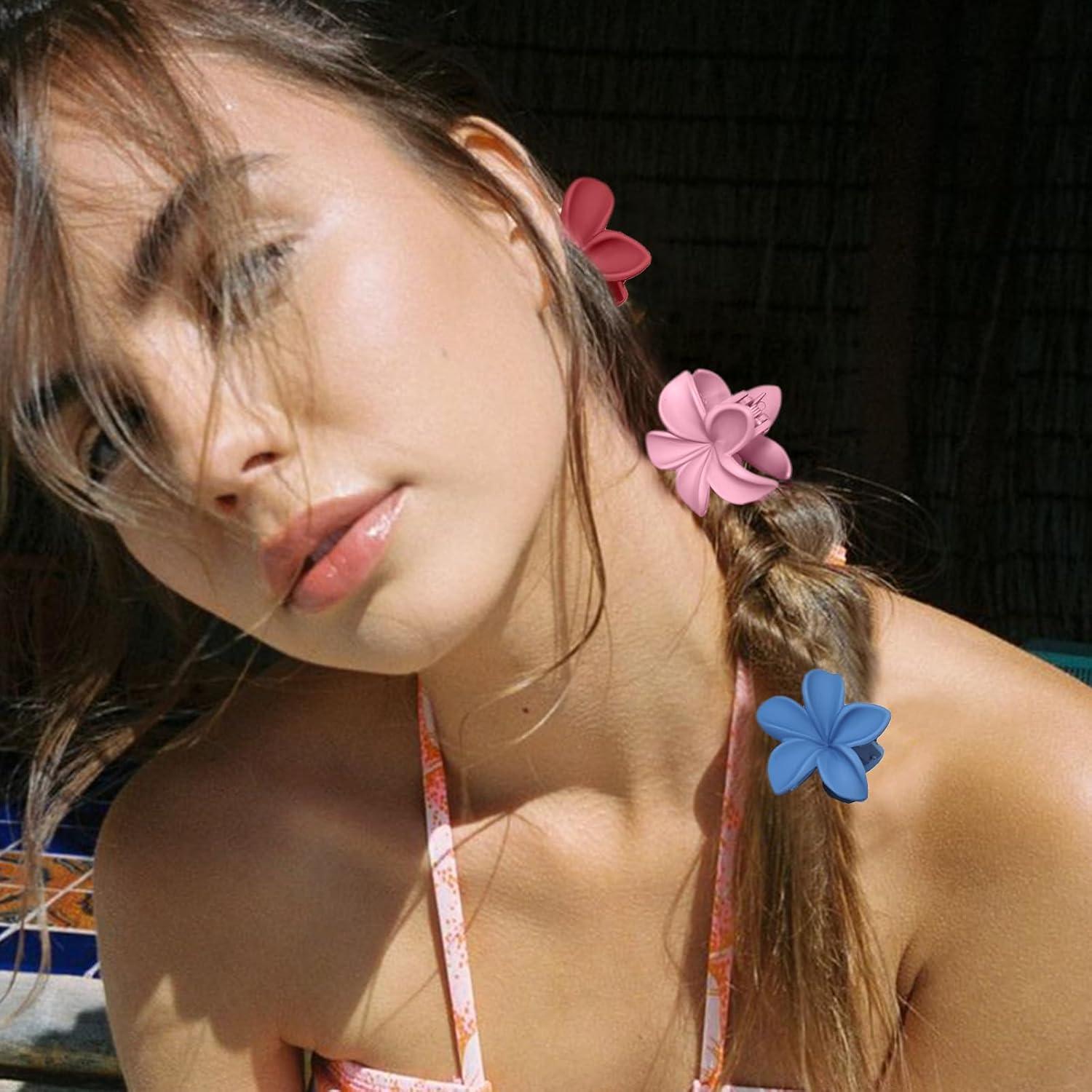 6er Set Haarklammer Blume Hawaii Haarspange für Damen