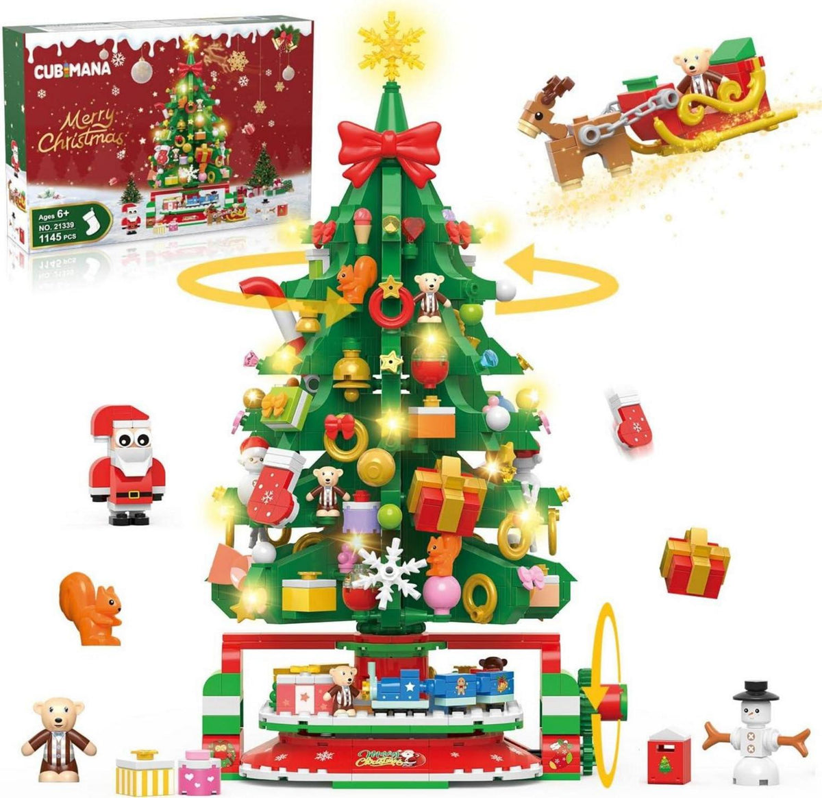 Rotierender Weihnachtsbaum Bausatz 1145 Mini LED - Stück 2024