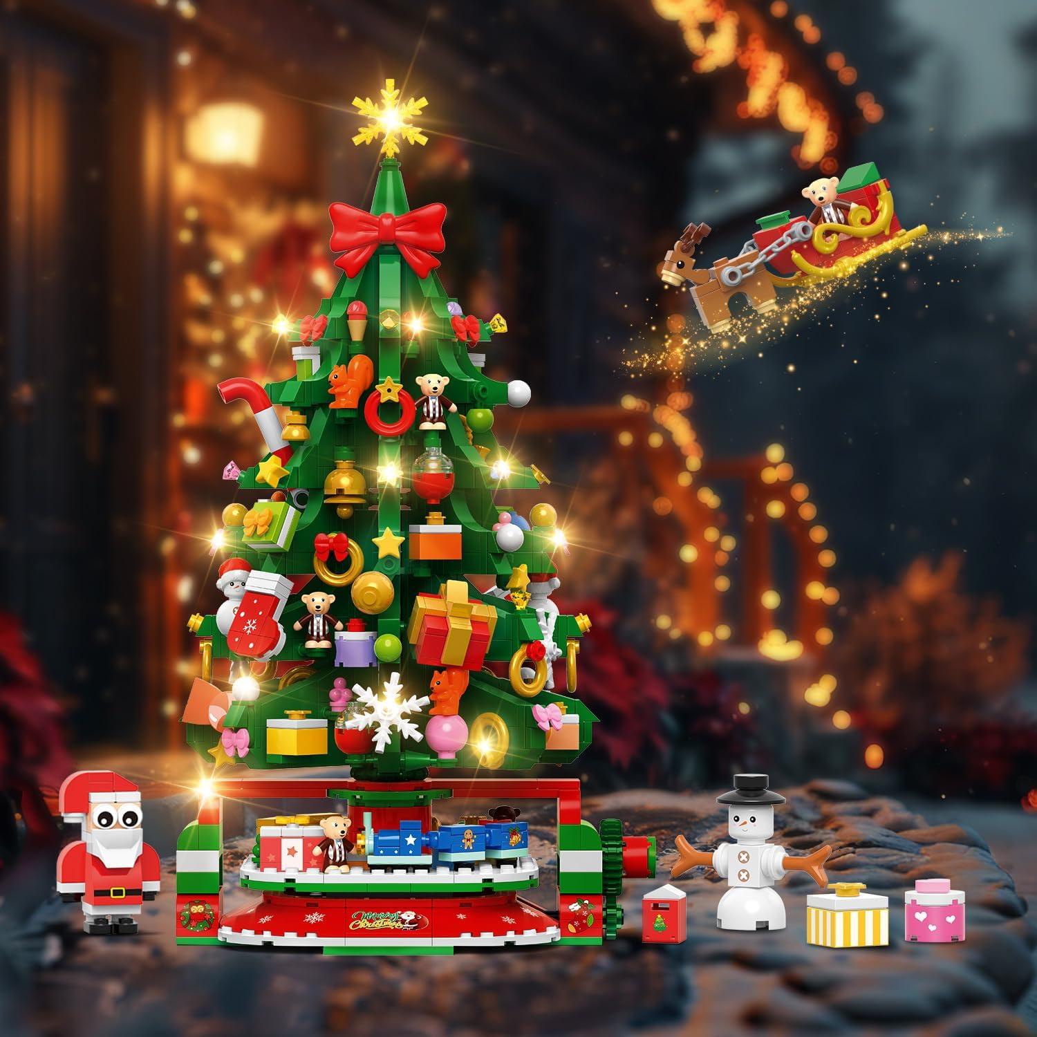Weihnachtsbaum Bausatz LED Licht Mini 1145 Stück 2024 Kinder Erwachsene