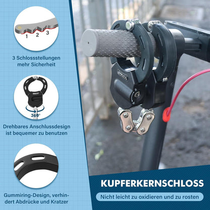 IMAYCC E-Scooter Schloss mit hoher Sicherheit, Tragbarkeit, diebstahlsicher - 36cm