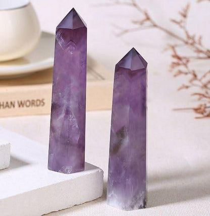 Amethyst Kristall Turm Heilstein Edelsteine Stab Meterware