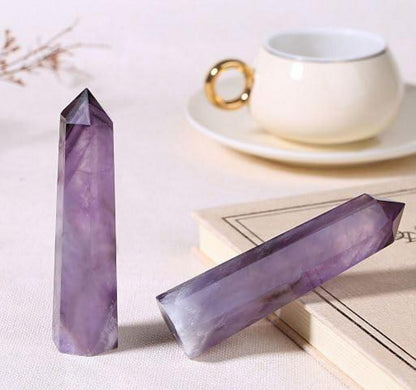 Amethyst Groß Kristall Turm 9-10cm Heilstein Energie Reiki Mediation