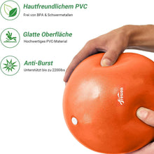 Gymnastikball Pilates-Ball 25cm Yoga Soft Fitnessball Orange