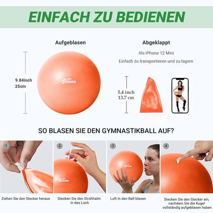 Gymnastikball Pilates-Ball 25cm Yoga Ball Baby Soft Fitnessball