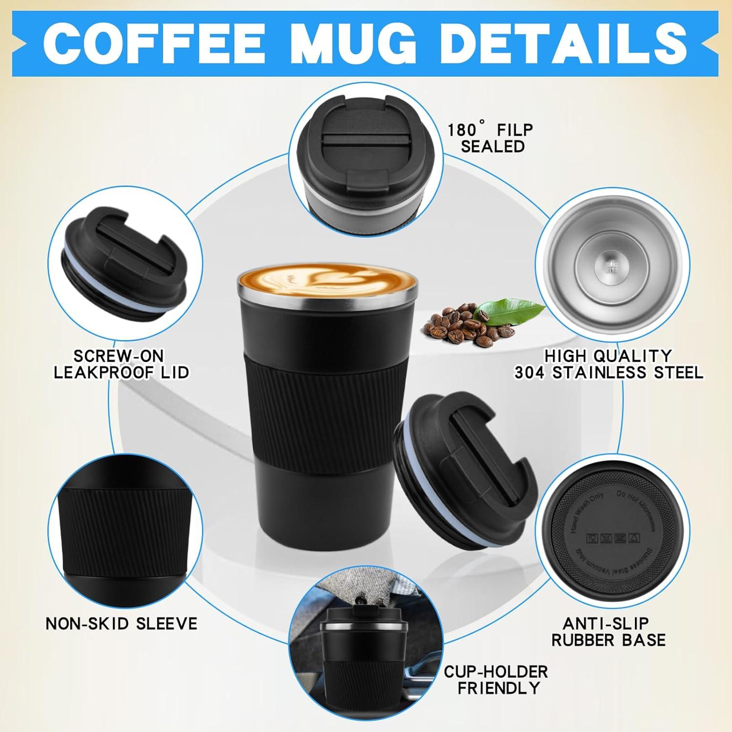 Thermobecher 450 ml Kaffee to go Becher Travel Coffee Mug Thermotasse