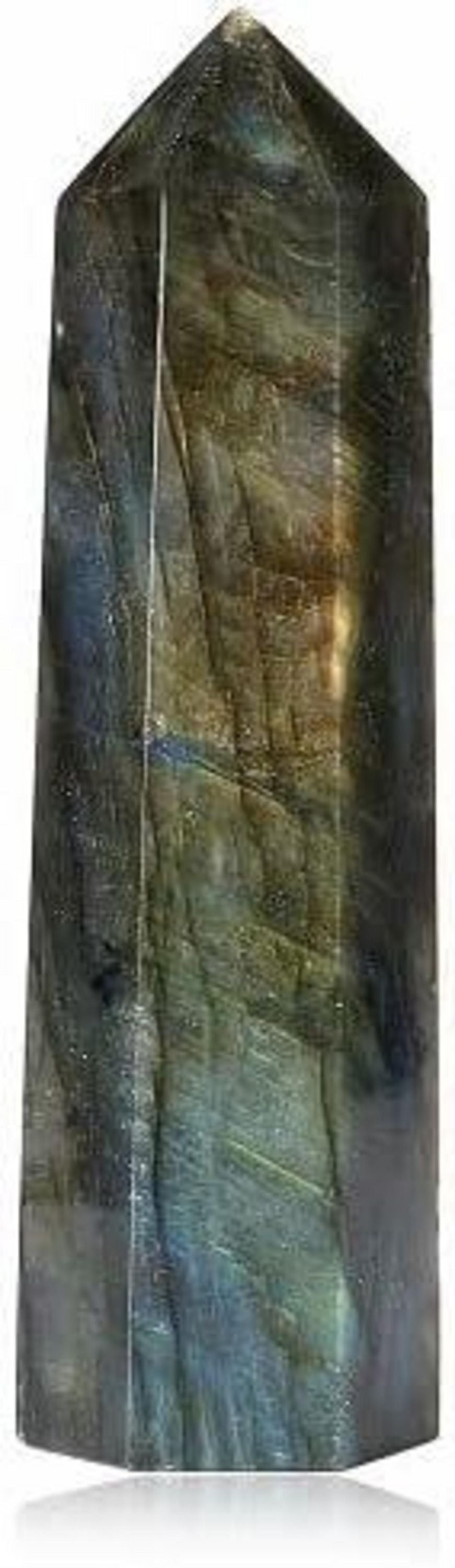 Labradorit Kristallsäule 9-10cm Heilstein Bergkristall Energie