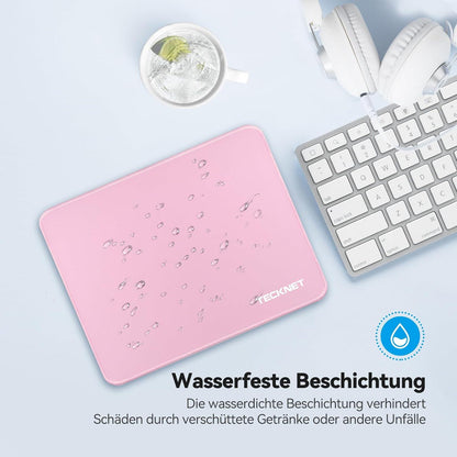 TECKNET Gaming Mousepad 280 x 210 mm Rosa- Rutschfest und Wasserdicht