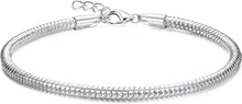 Silber Armband 925 DIY Charm Armband mit Anhängern Verstellbare