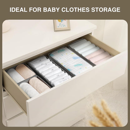 Schubladen Organizer Aufbewahrungsbox Stoff 8er Set für Kleiderschrank
