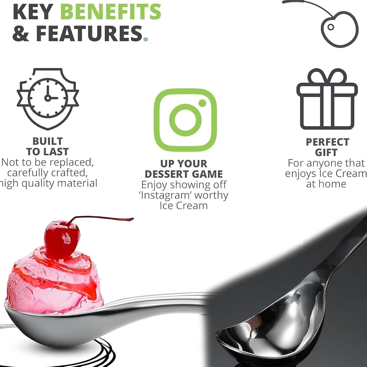 ElevaPulse Eisportionierer Edelstahl - Perfekter Eislöffel