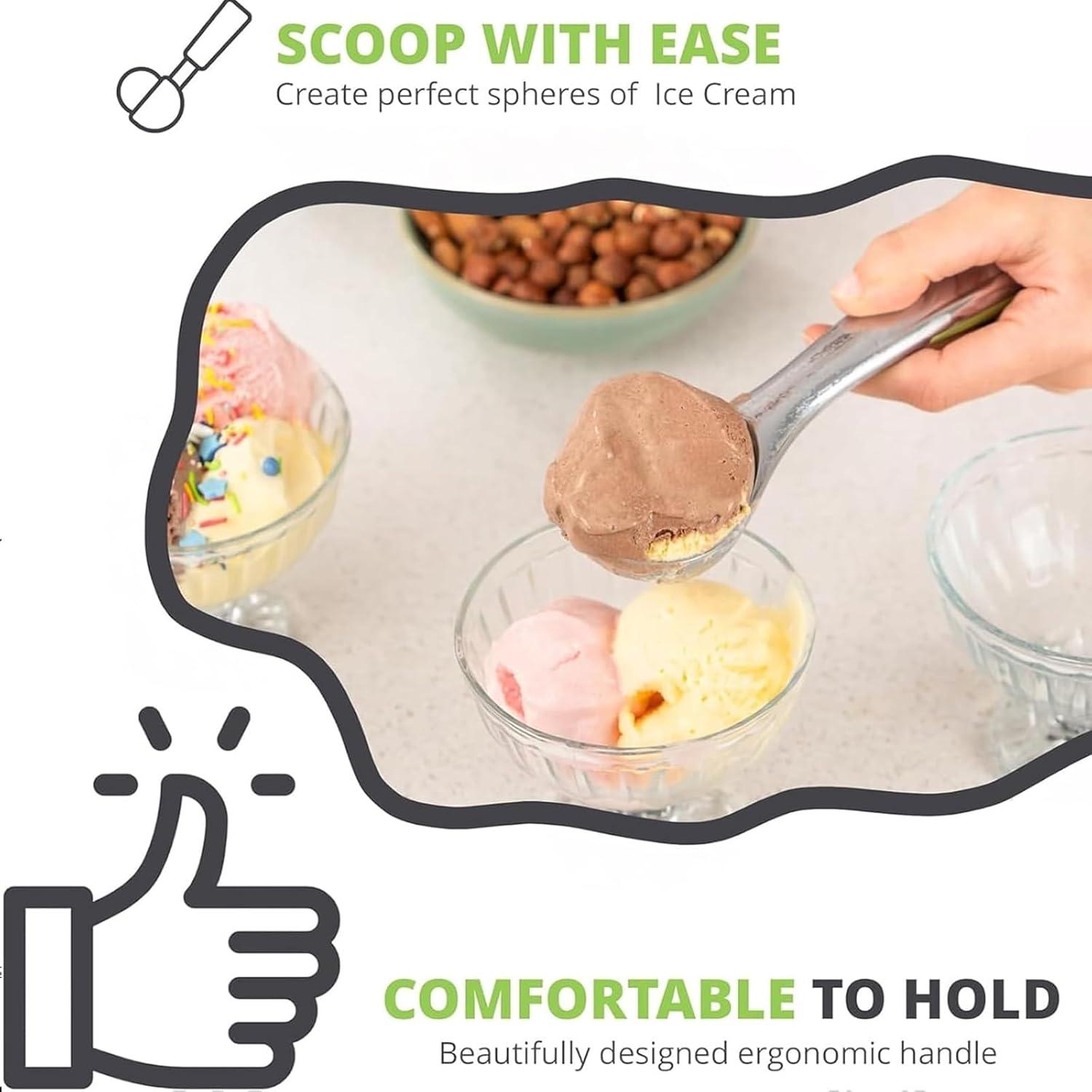 ElevaPulse Eisportionierer Edelstahl Multifunktional Ice Cream Scoop