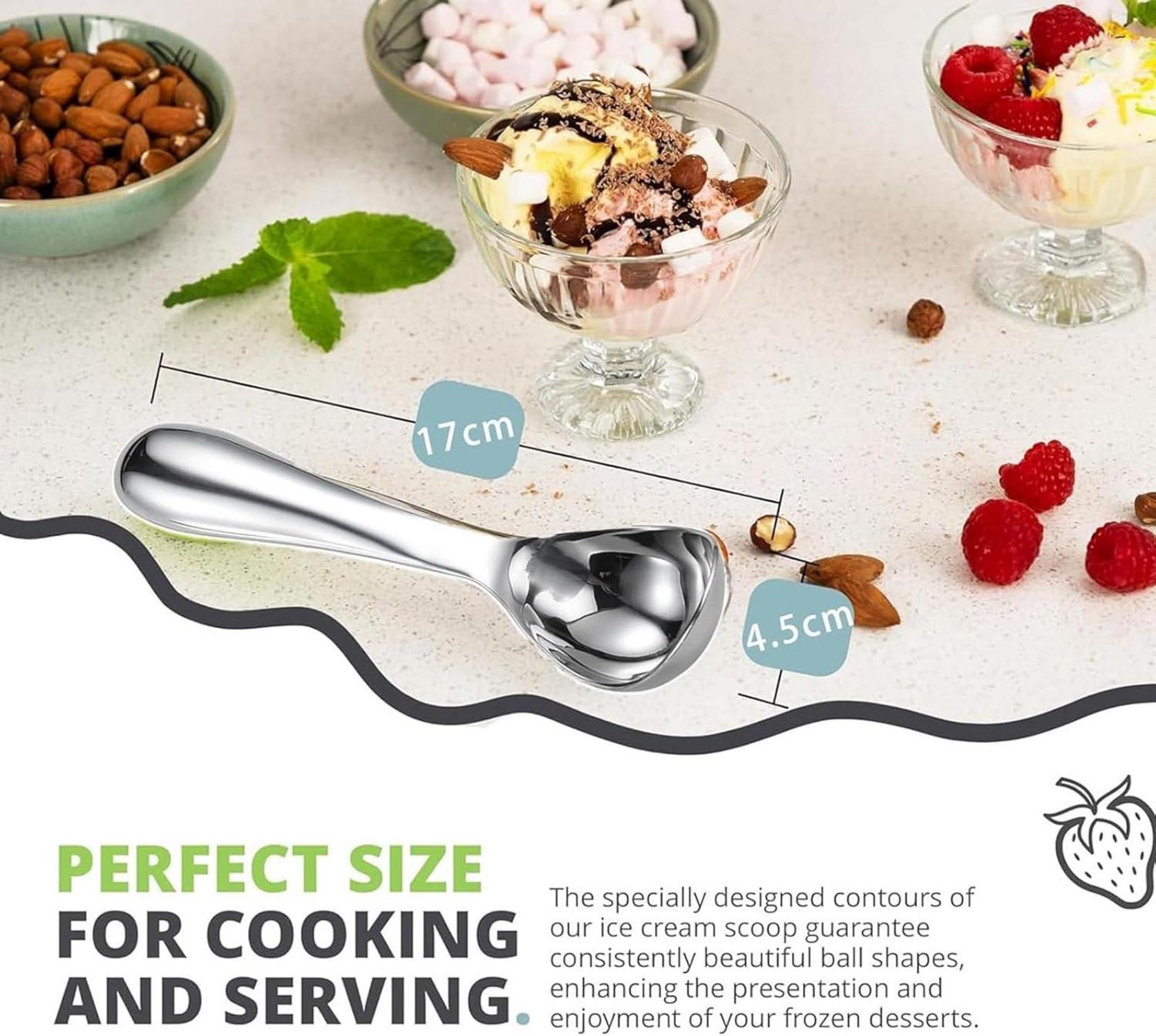 Edelstahl Eisportionierer für perfekte Eiskugeln 17cm Ice Cream Scoop