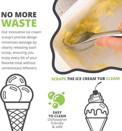 Eisportionierer Edelstahl Perfekter Eislöffel Eiskugeln