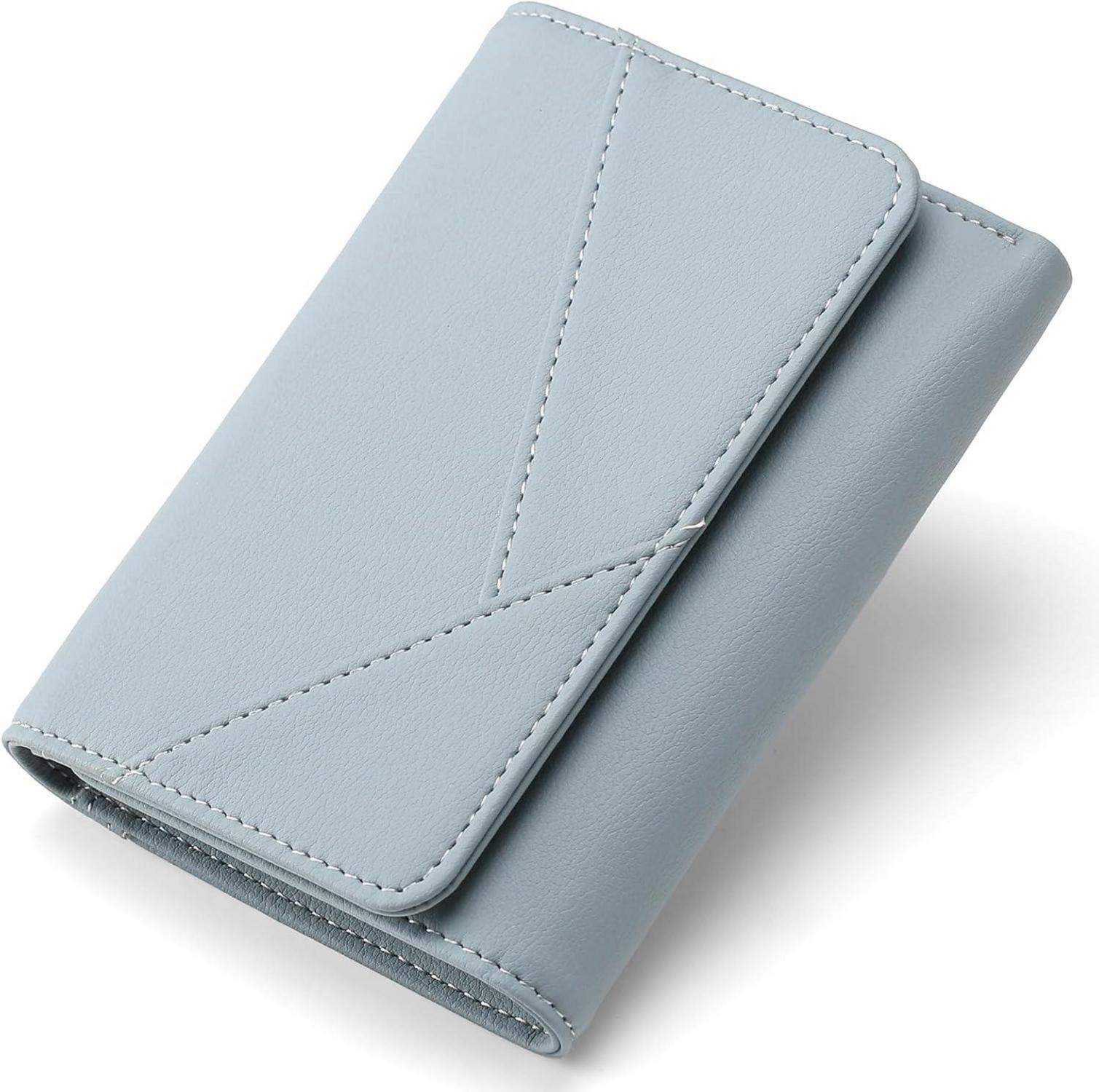 Geldbeutel Damen Leder RFID Geldbörse mit 15 Kartenfächer und Zipper