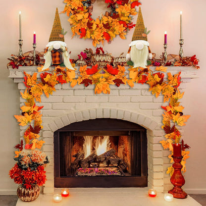 Herbstdeko Wichtel Figuren 2 Stück Plüsch 30 cm Innen Außen Deko Herbstgesteck