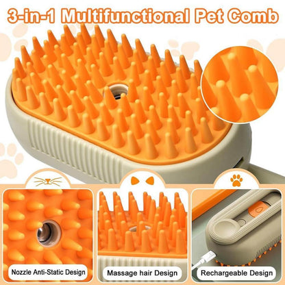 Katzenbürste mit Dampf 3-in-1 Katzenspray Massagekamm