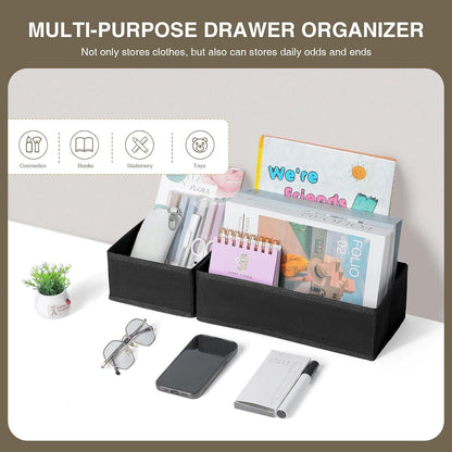 8-teiliges DIMJ Schubladen Ordnungssystem Organizer Set Schwarz