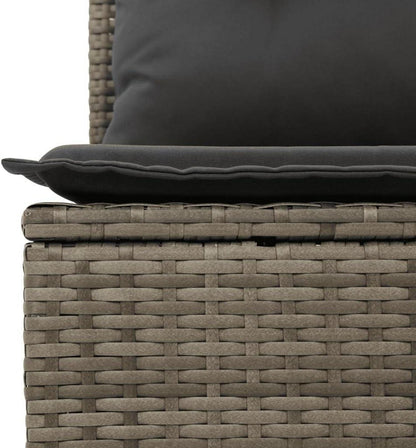 vidaXL Gartenmöbel Sofagarnitur 5-TLG. Grau Poly Rattan mit abnehmbaren Kissen